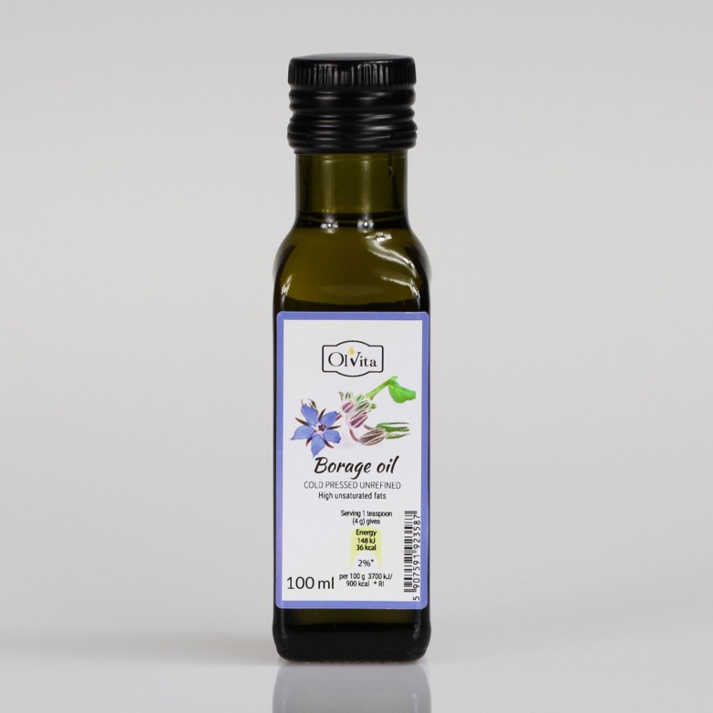 Borage seed oil - Foodstuff, Unrefined, Cold Pressed, Ol'Vita