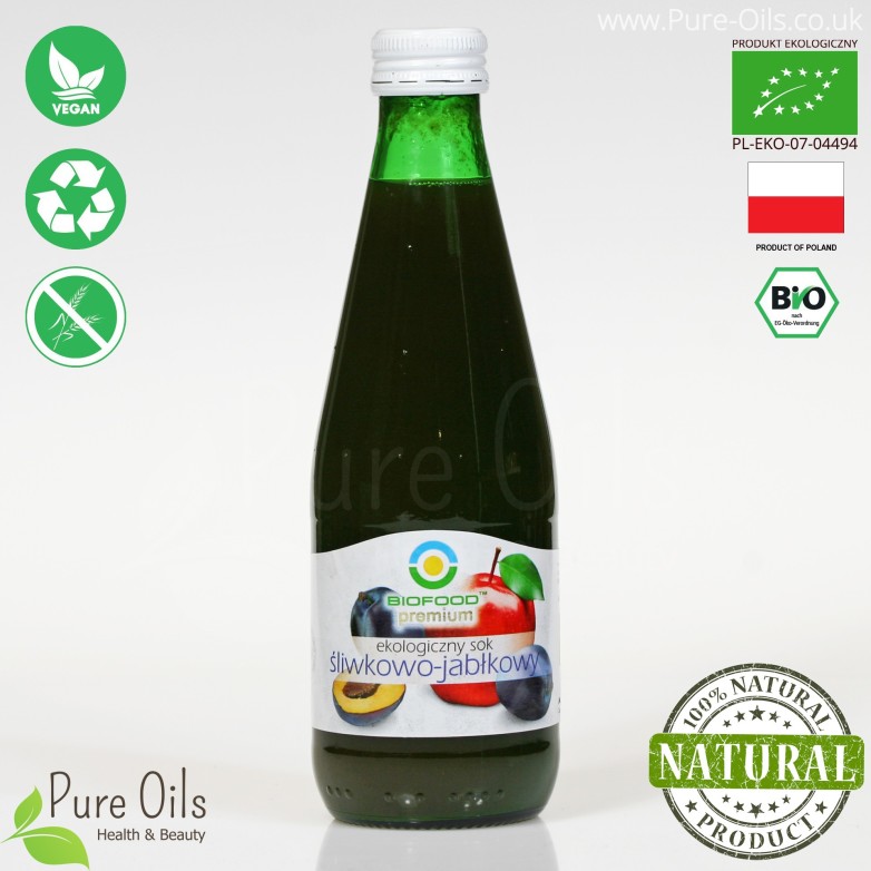 Plum-Apple Juice - Pressed, NFC, Organic, BioFood