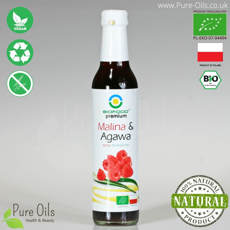 Raspberry & Agave Syrup - Organic, Biofood